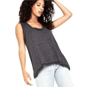 Great Condition! Project Social T Raw Hem Scoopneck Tank - Medium (Charcoal)